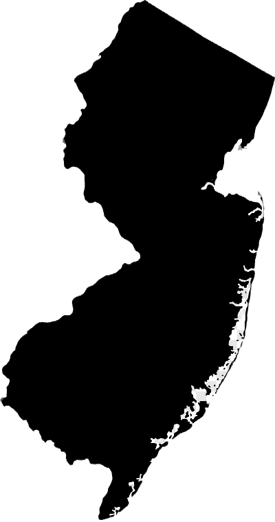 Map of New Jersey used to show locations that you can get your boating license