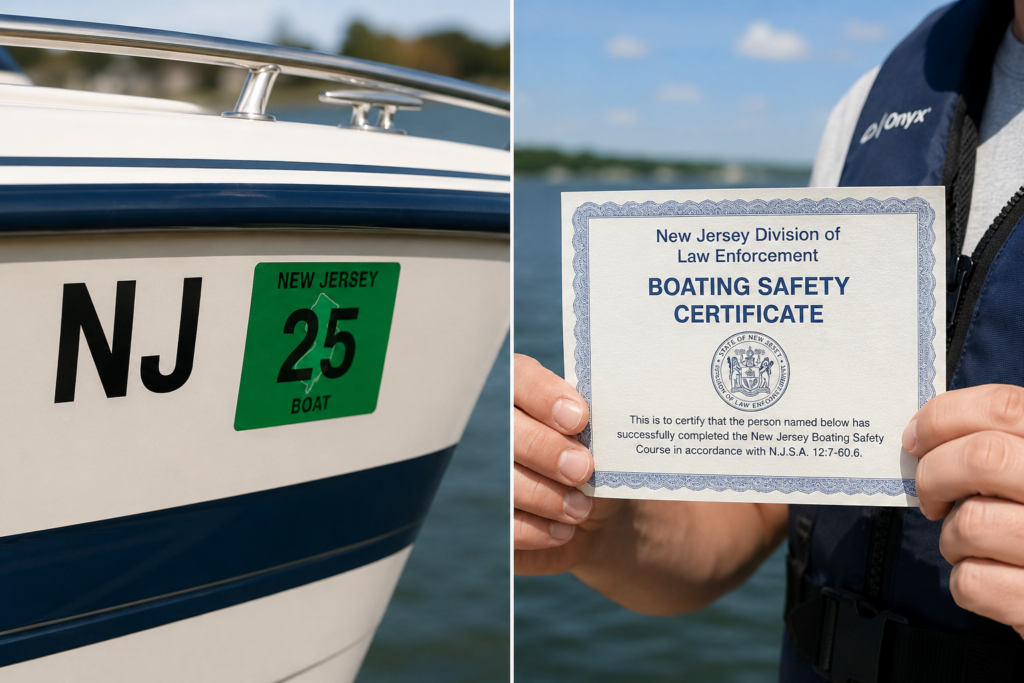 NJ boat registration vs license