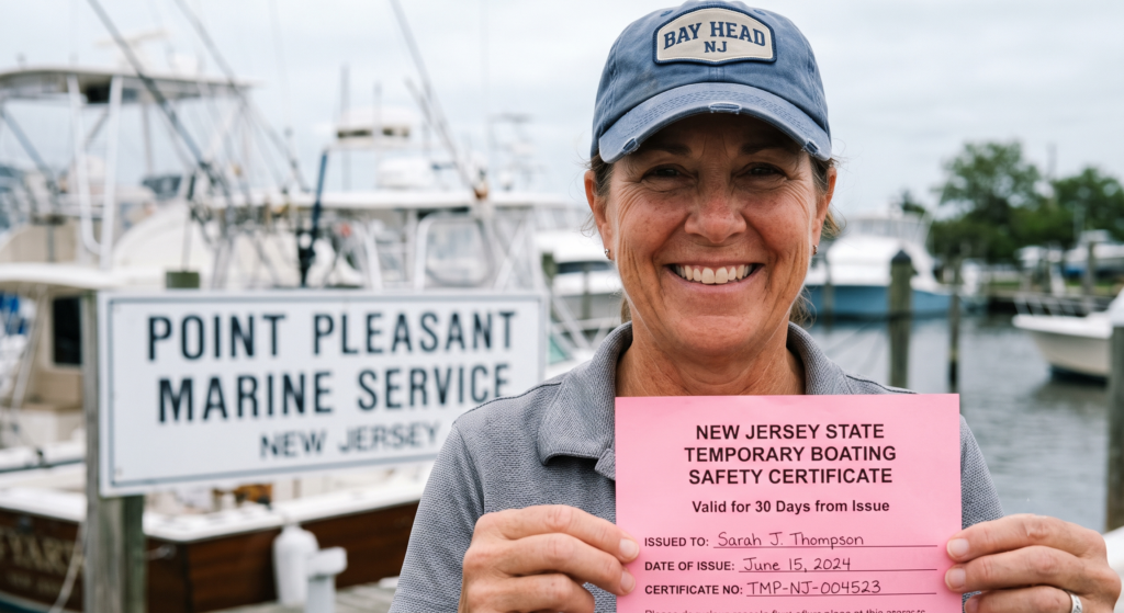 NJ temporary boat certificate